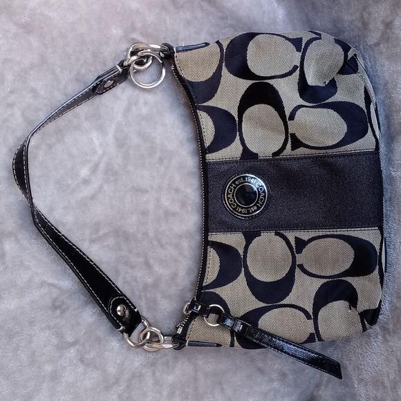 Coach Handbags - Coach Purse Logo Canvas Shoulder Bag